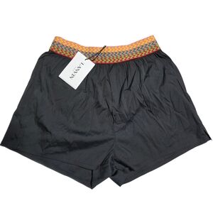 NWT Lanvin Curb Cotton Blend Boxer In Black Sz L